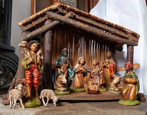 vintage nativity scene set